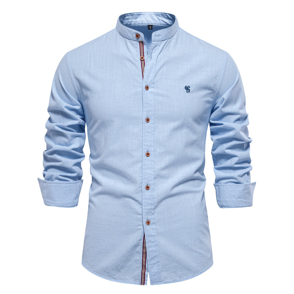 Long Sleeve Stand Collar Shirt