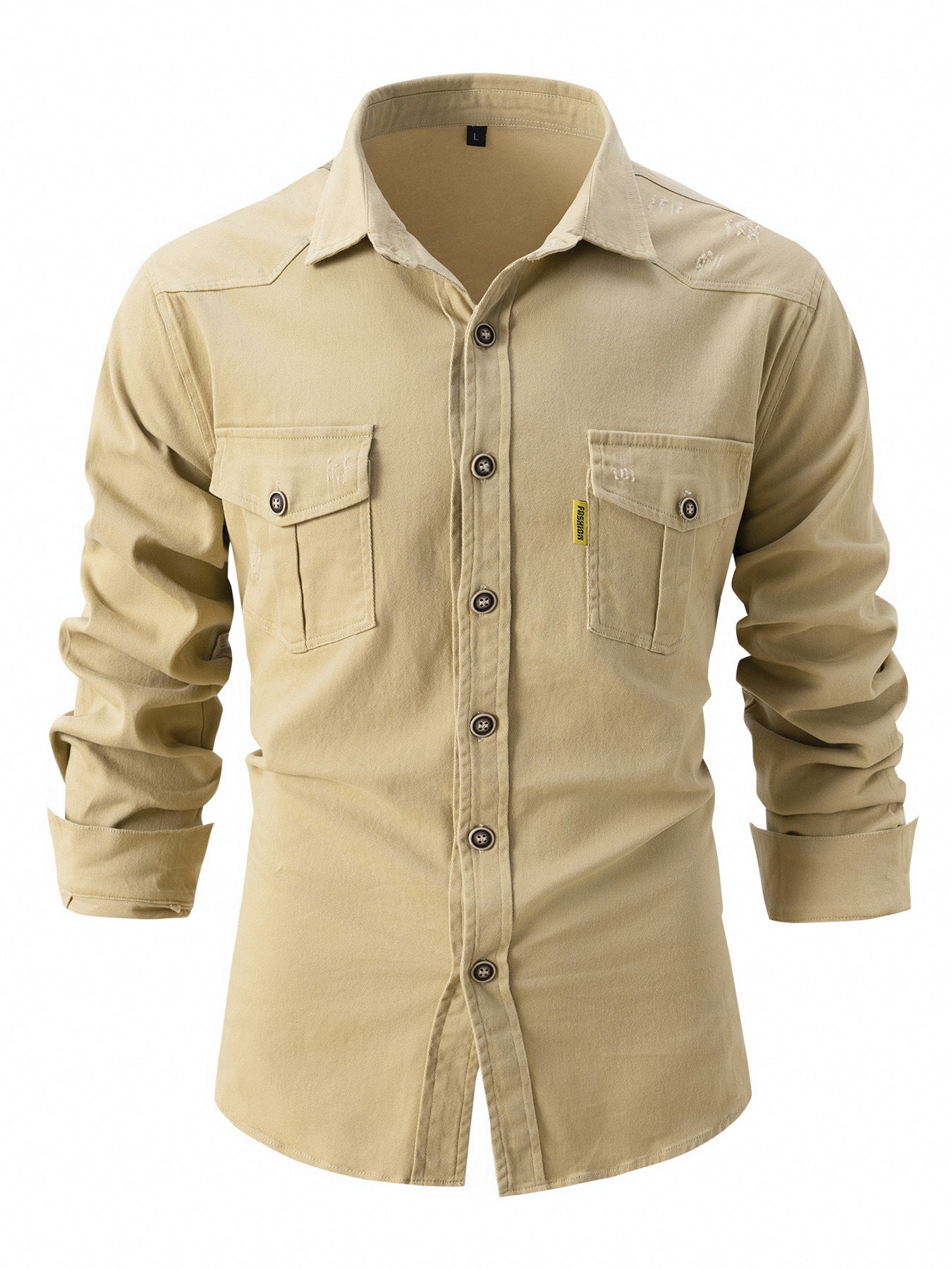 Front Pockets Long Sleeve Shirt