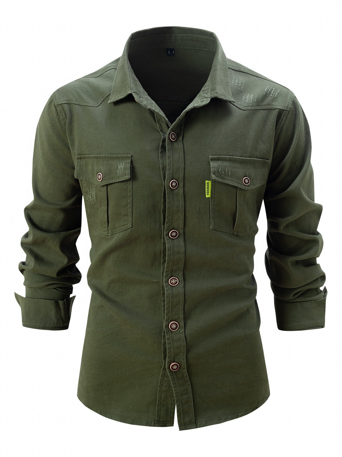 Front Pockets Long Sleeve Shirt