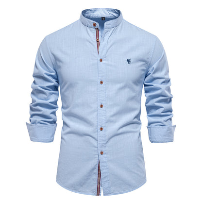 Long Sleeve Stand Collar Shirt
